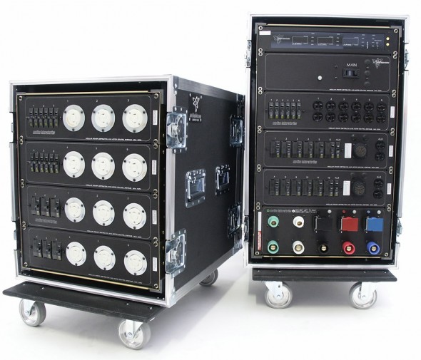 A/V Power Distro Unit (left) and Lighting Distro (right)