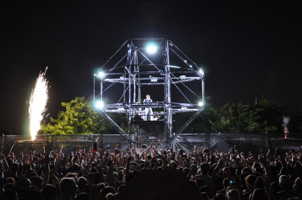 The DJ "orb" built by Mountain Productions