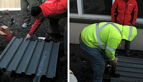 Mountain employees taking part in Hilti Power Tools interactive seminar