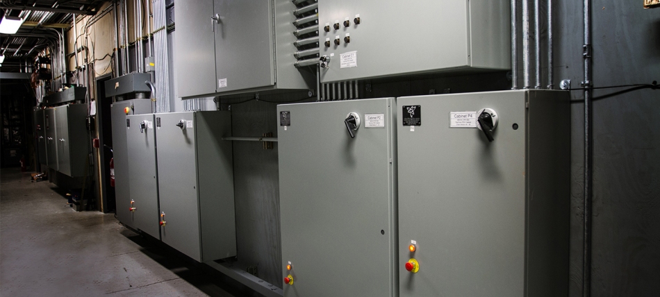 Installation power and control cabinets, installed at Sight & Sound Theatre / Lancaster, PA